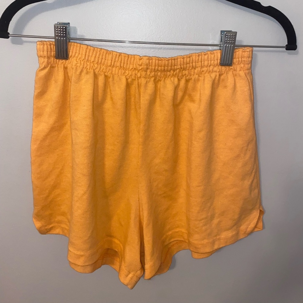 Soffe Orange Athletic Shorts Lightweight Elastic Waist